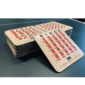 19 BINGO CARDS Hard Stitched, Slider Shutter Red Windows. Quality Bingo Cards!